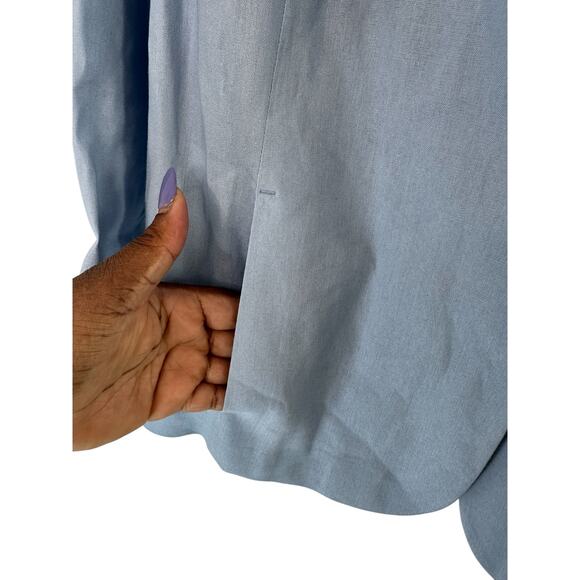 J.‎ Jill Love Linen Blue Relaxed Langenlook Coastal Grandma Linen Blazer Medium - Picture 4 of 13